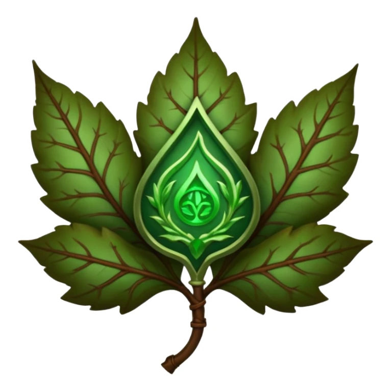 Wiz 101 casting sigil brown and green leaf life school inspired  sticker