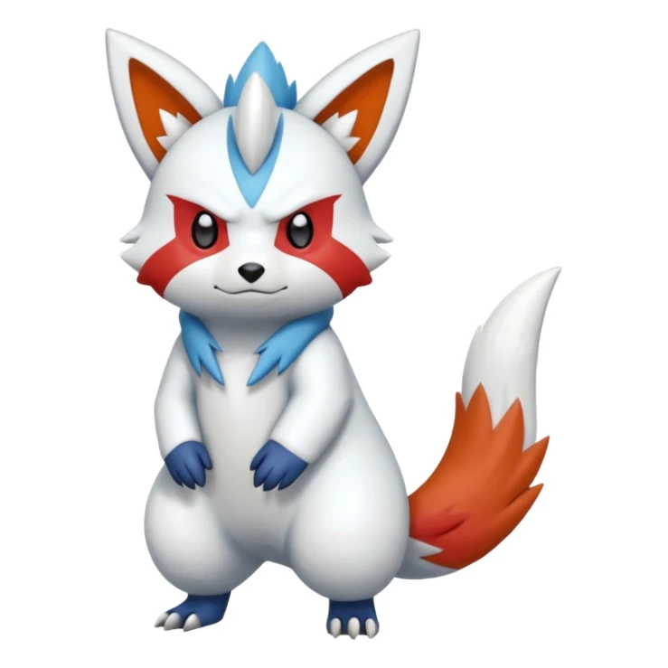 Victini-Oshawott-Zangoose-Fakémon-hybrid-creature (full body)  sticker