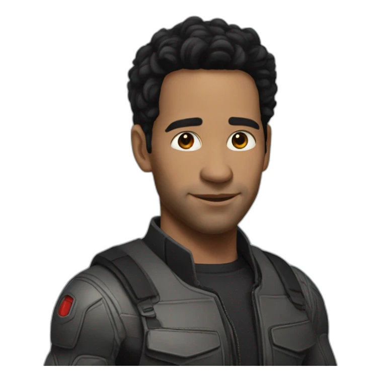 Ant man without mask black hair sticker