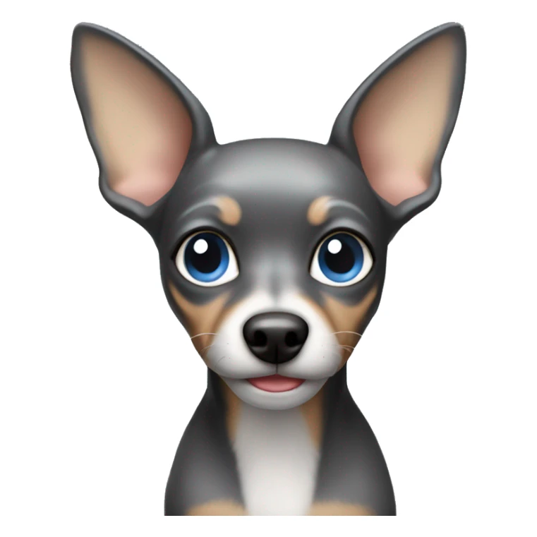  gray toy terrier with blue eyes sticker