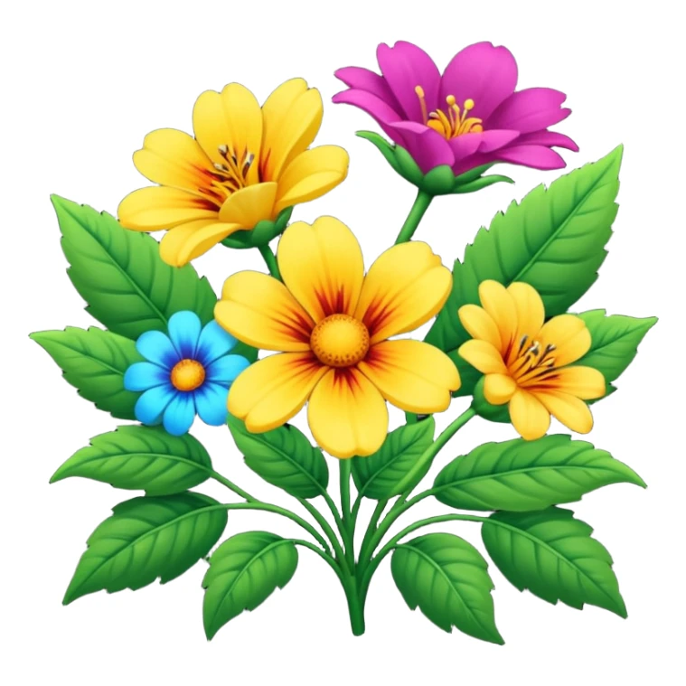 Flowers and plants growing (to describe/match with the word flourish) sticker