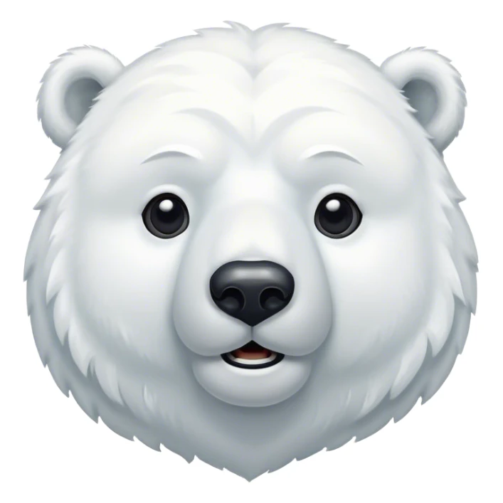 Polarbear with big white moustache sticker