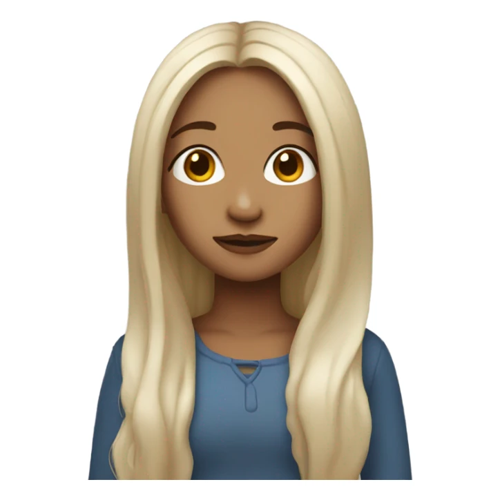 serene girl with long hair with nose ring  sticker