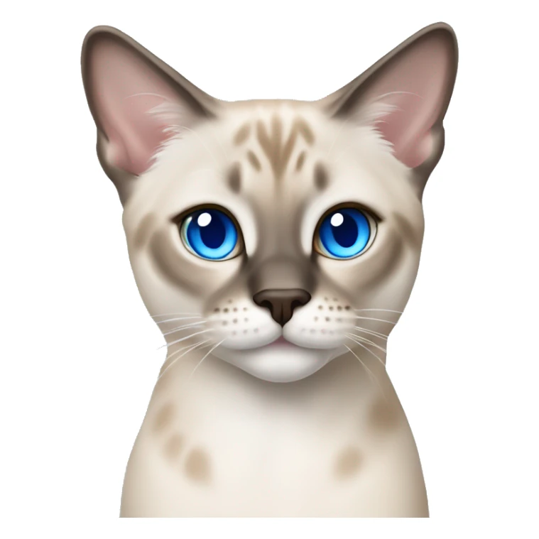 Lynx point Siamese cat with blue eyes  sticker