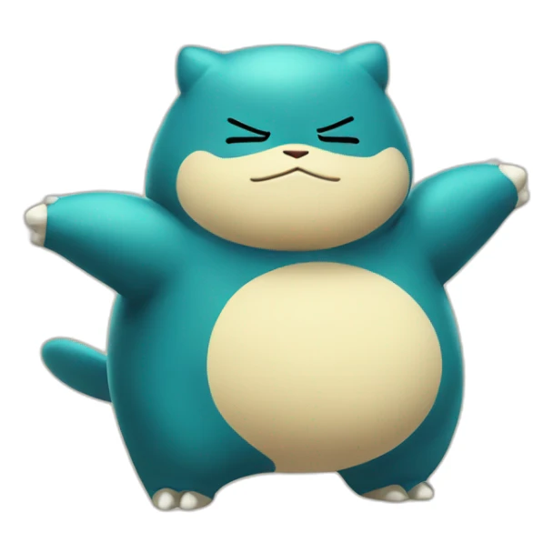 Cute Pokémon style Snorlax sticker