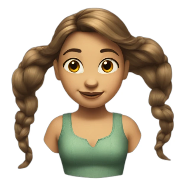 girl-hair-shrek-shark-wow sticker