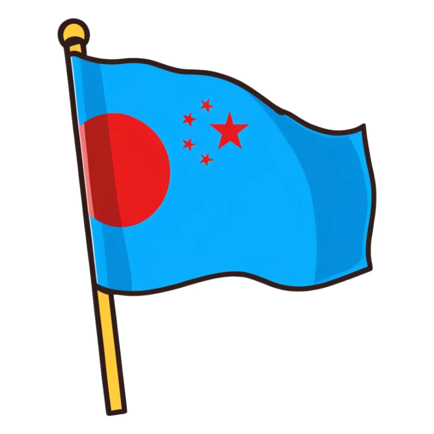 Uyghur flag sticker
