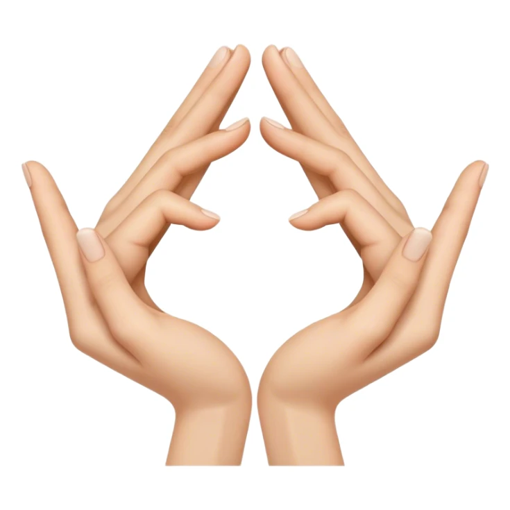 two hands clasping together to make a star shape with fingers  sticker