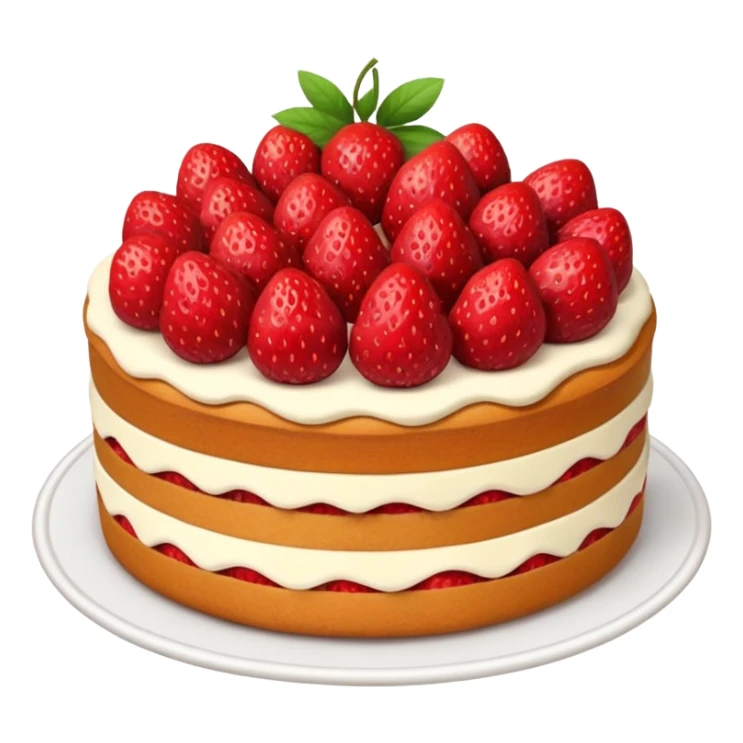 torta de morango no forno sticker