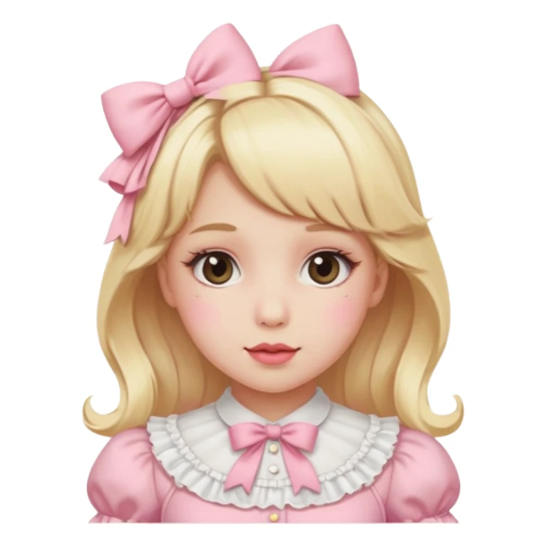 Pink Lolita with blonde hair sticker