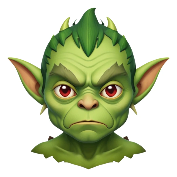goblin with exaggerated resemblance to Steven Miller sticker