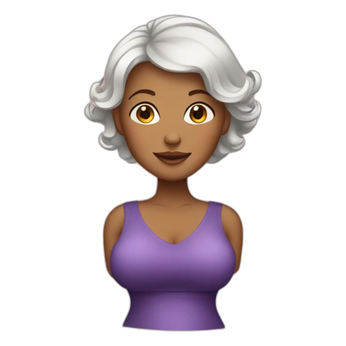 rich pregnant lady short hair sticker