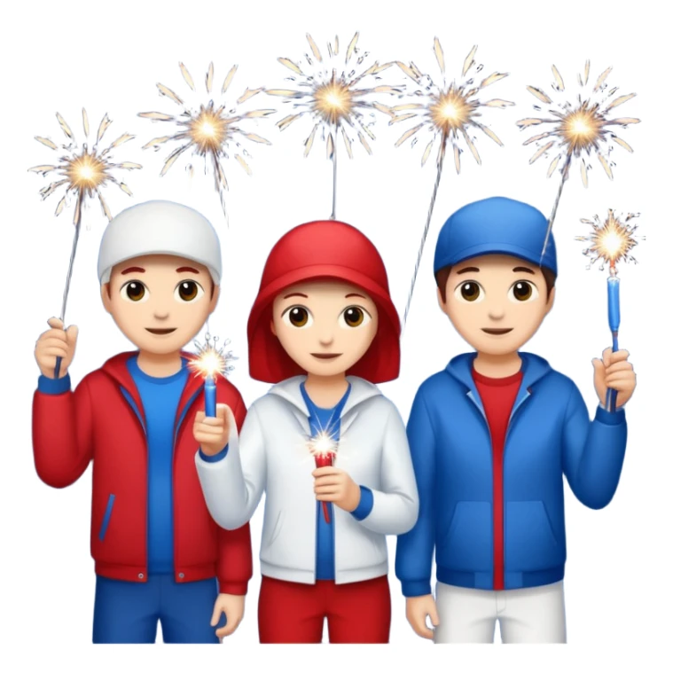 Red white and blue 4th of July  sticker