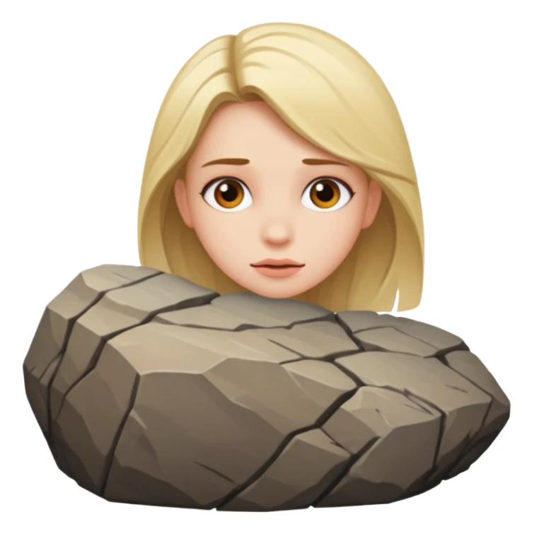 Pretty girl stuck between rock and hard place sticker