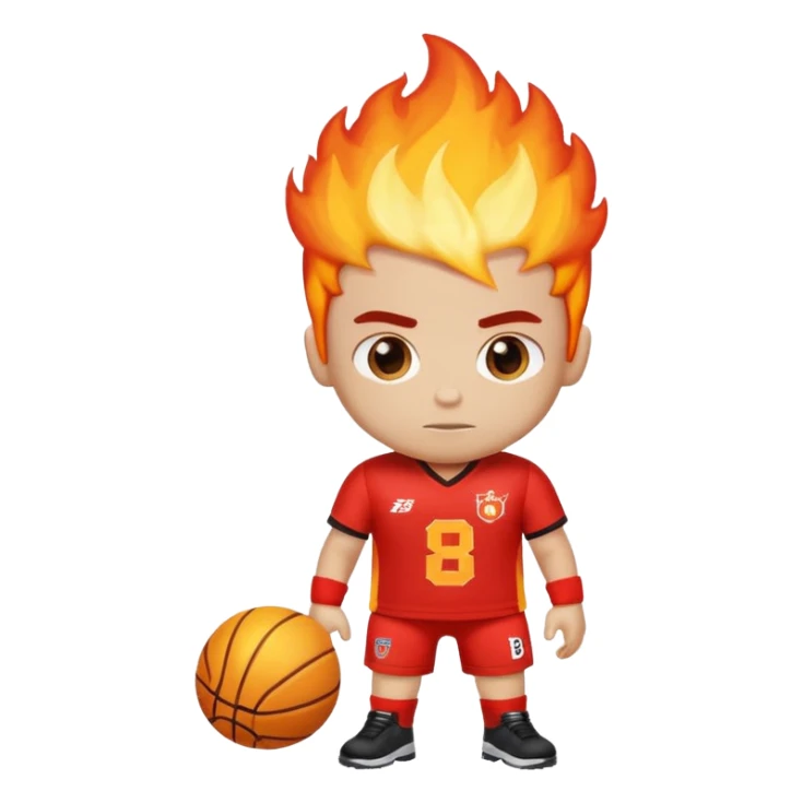 A mini guy heatblast a cute one and has a jersey the reads BS1 sticker
