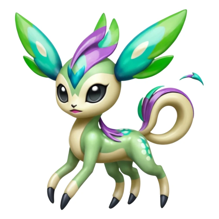 Colorful Shiny Edgy Cool Badass Painted Splashed Exotic Meloetta-Palkia-Virizion-Venom-Stitch-Fakémon-creature-hybrid sticker