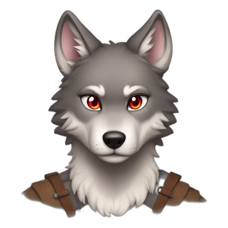 In love wolf anthro. Hearts on eyes sticker