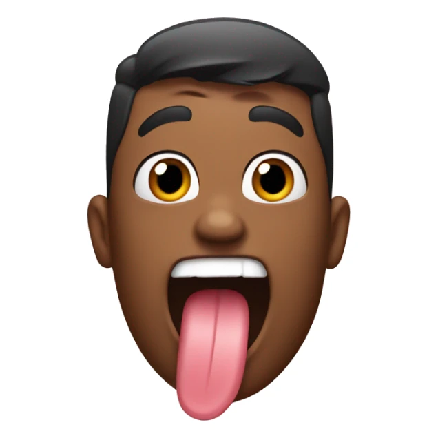 Sticking tongue out making fun sticker