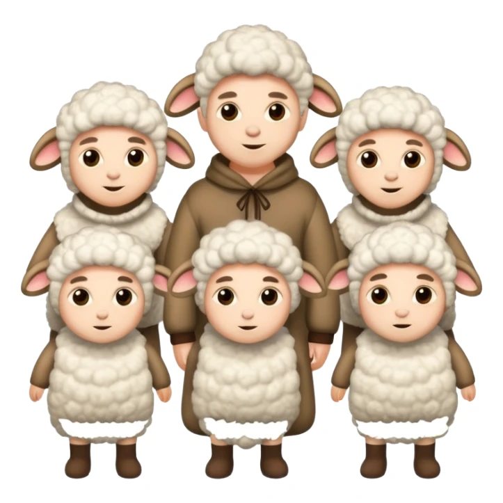 Só quero 5 pessoas vestidas de ovelhas  sticker