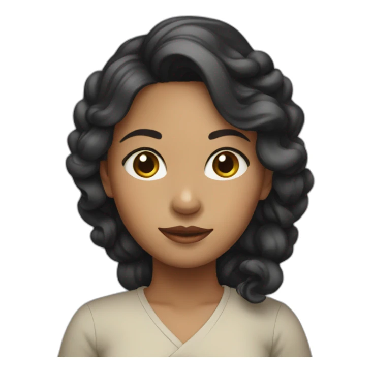 burmese girl-with Hair curled  black sticker
