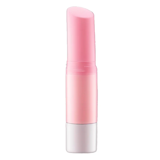 Pastel pink colored lip gloss tube sticker