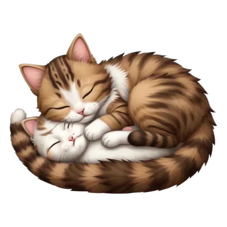 dark brown tabby and white kitten sleeping upside down on its back sticker