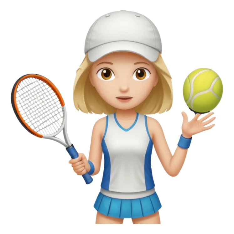girl plays tennis sticker
