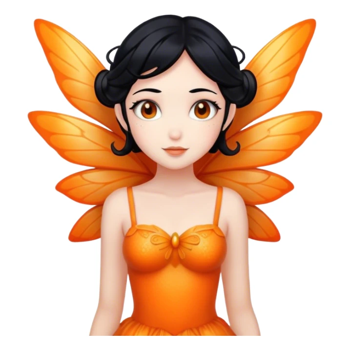 clementine fairy with black hair  sticker