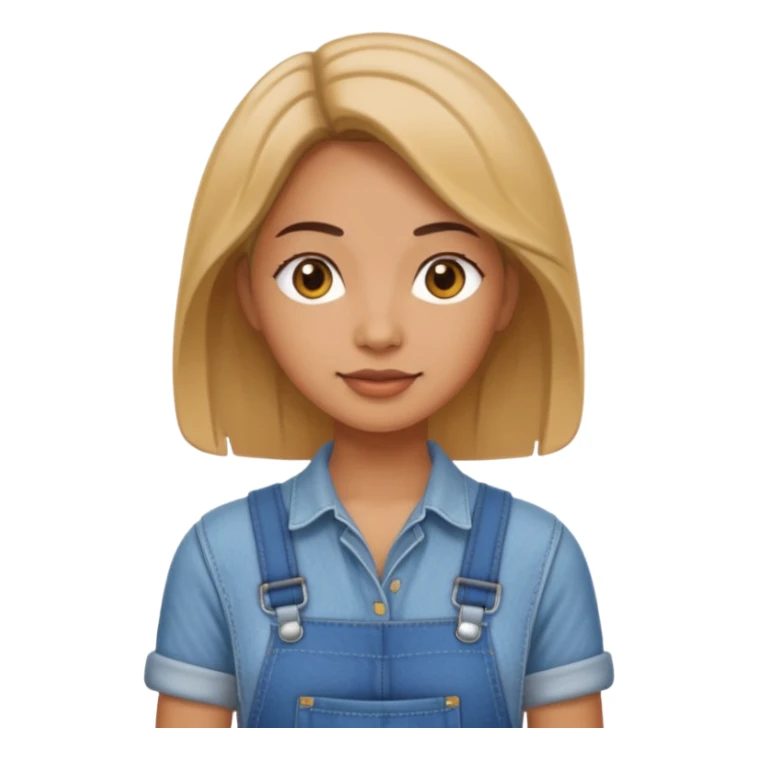 A woman in overalls sticker