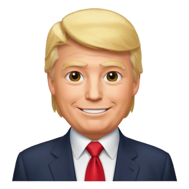 donald trump blonde smiling sticker