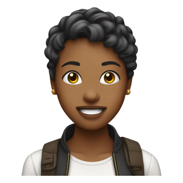 Style girl, marketing type, impressed, mouth open sticker