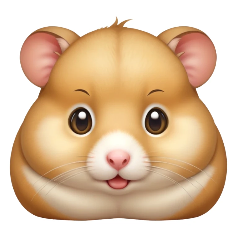surprised hamster with puffed cheeks full of food, wide eyes sticker