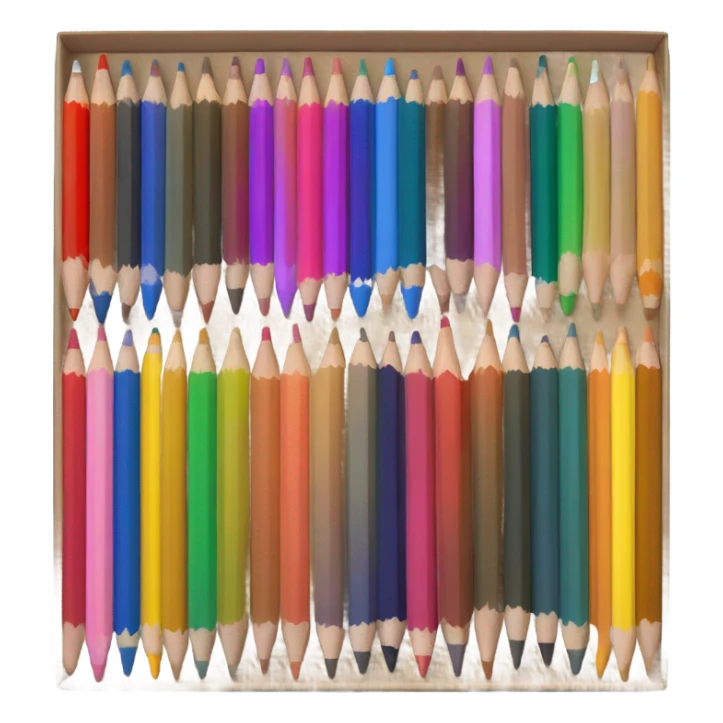 box of pencils color sticker
