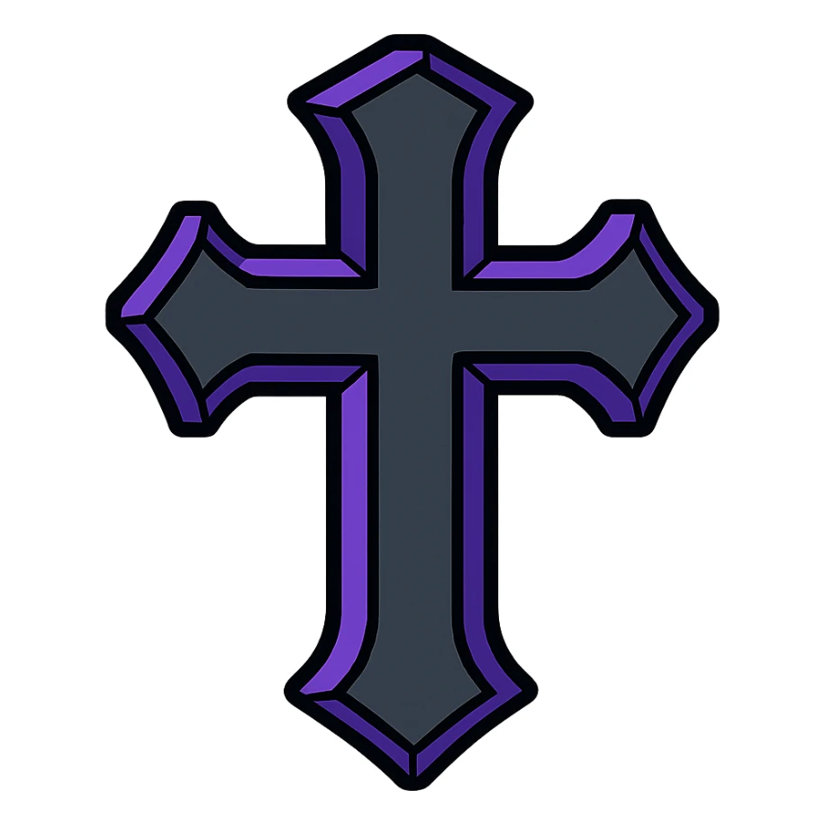goth cross sticker