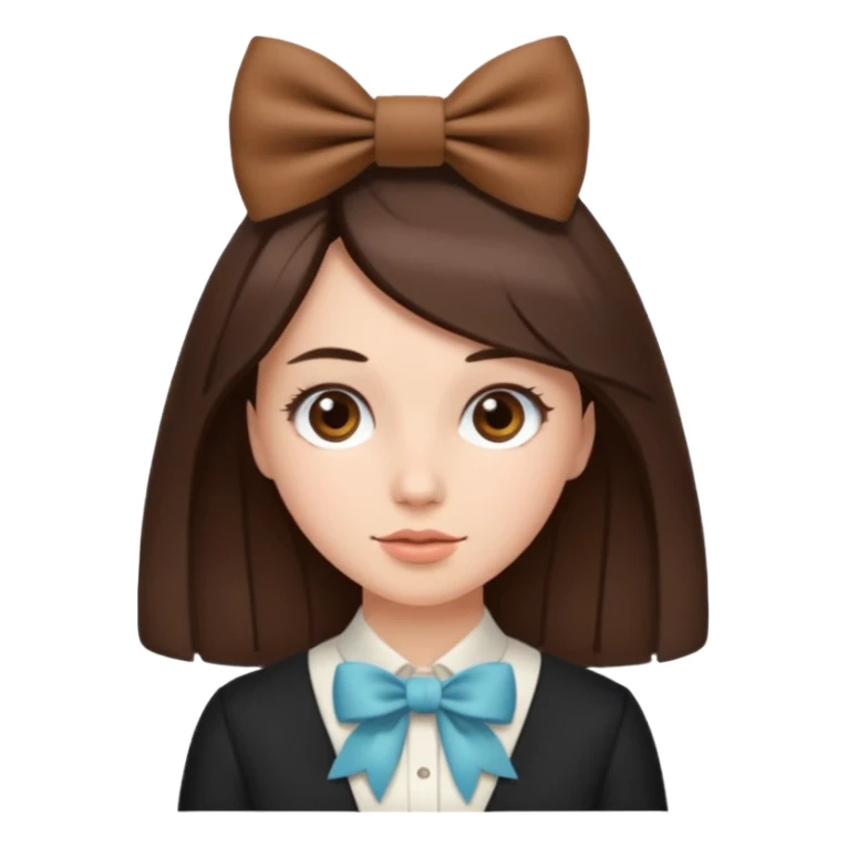 bow color brown brunette sticker