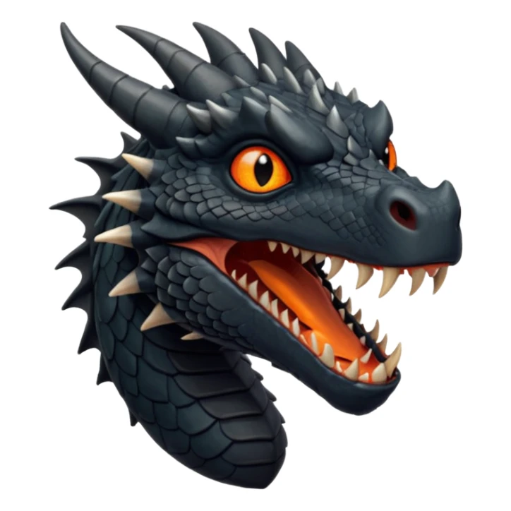 Drogon  from Games of throne character face only younger sticker
