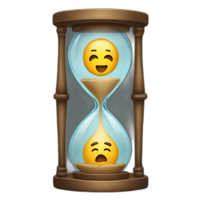 emoji waiting hourglass sticker