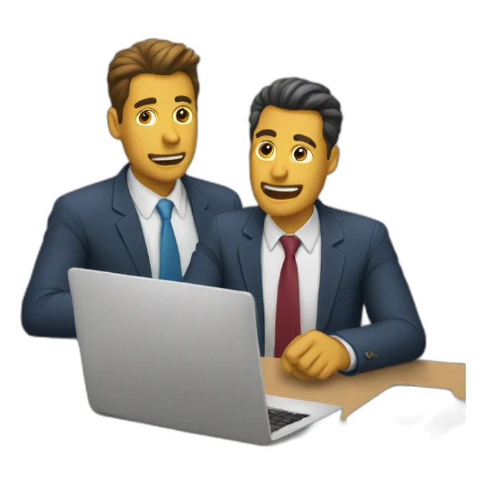 hombres hablando de negocios sticker