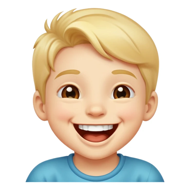 child laughing with a big smile, cheerful and joyful sticker