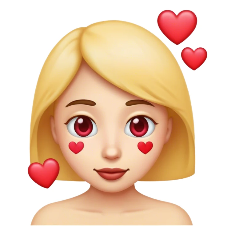 emoji face hearts instead of eyes sticker