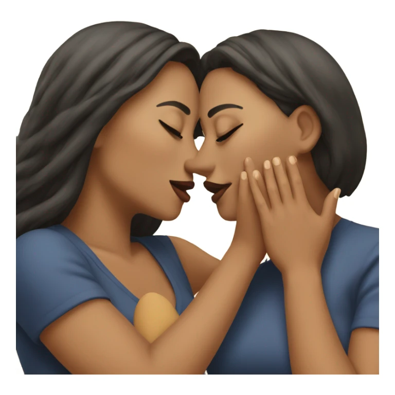 Two women kissing  sticker