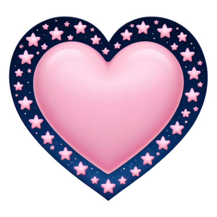 sakura heart with a twinkling night sky sticker