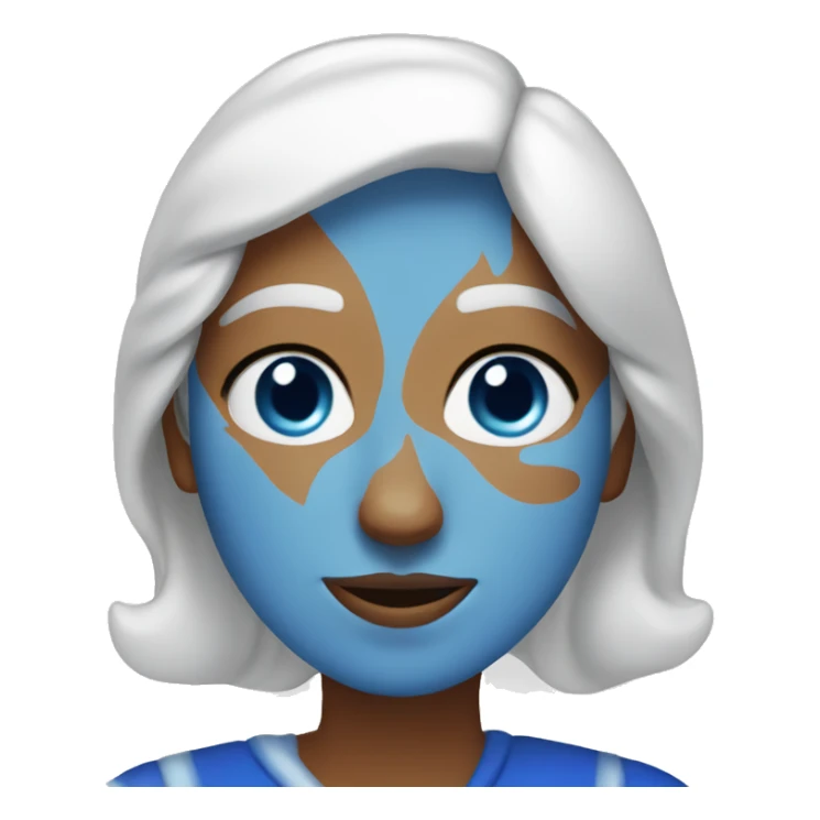 blue christmas santa white woman sticker
