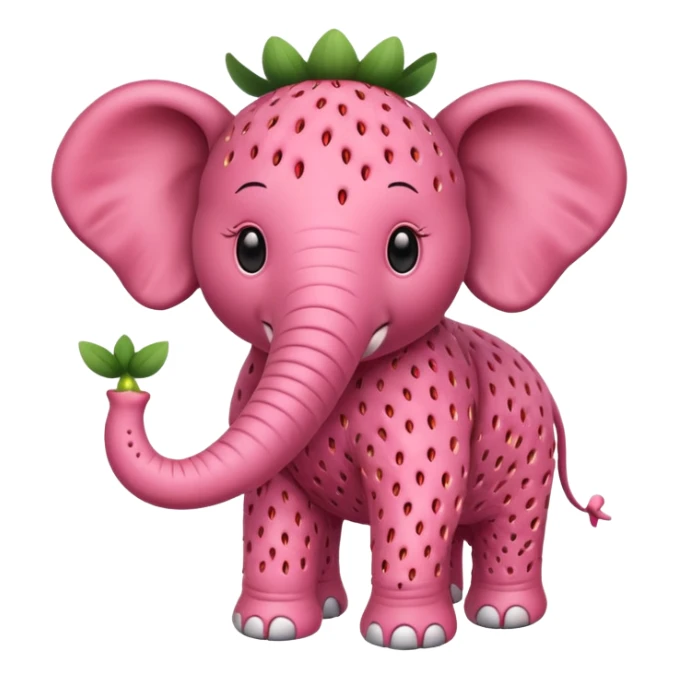 Strawberry elefant sticker