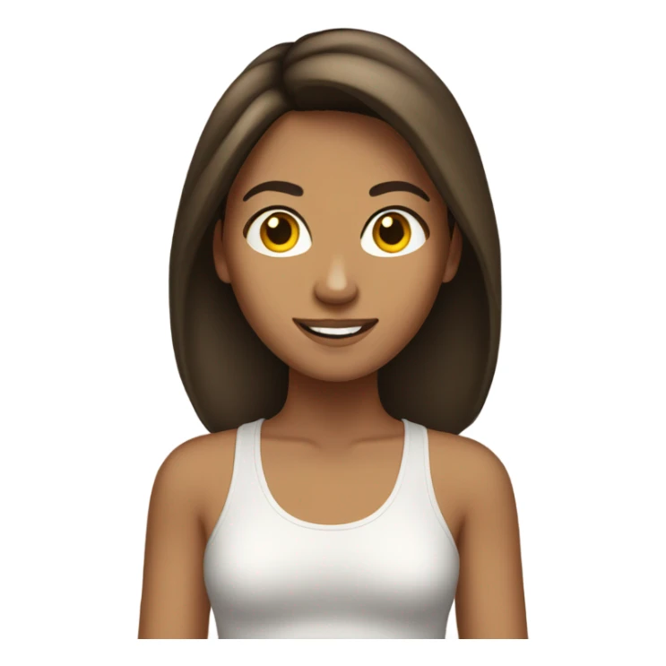 Tan brunette teenage girl  sticker