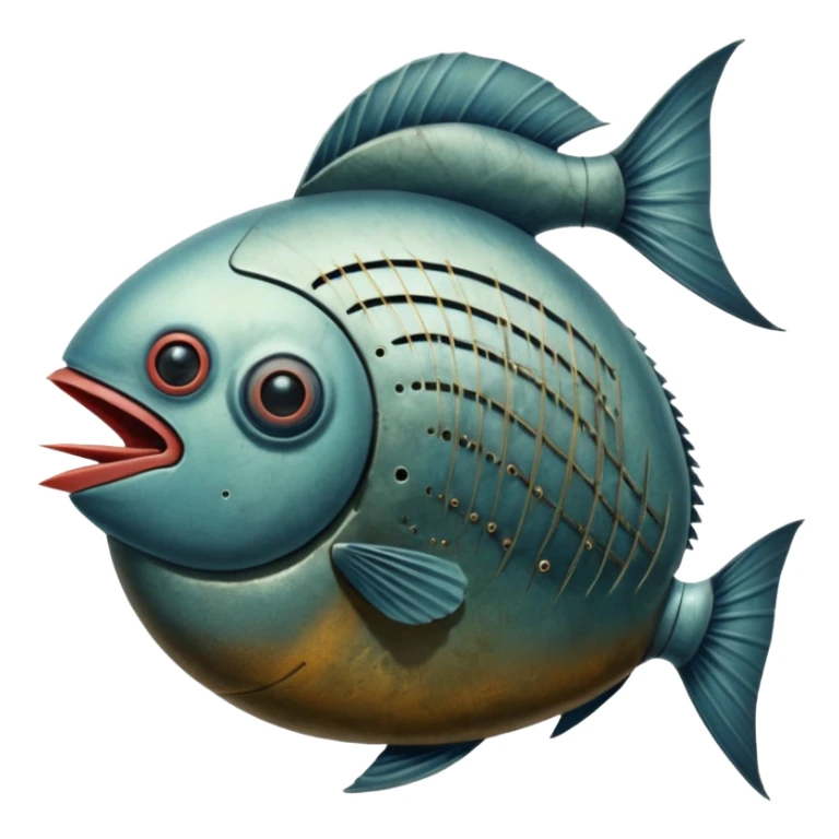 cinematic steam-punk -  hieronymus bosch phantasmagoric mutated creatures - hybrids of human, birds and fish sticker