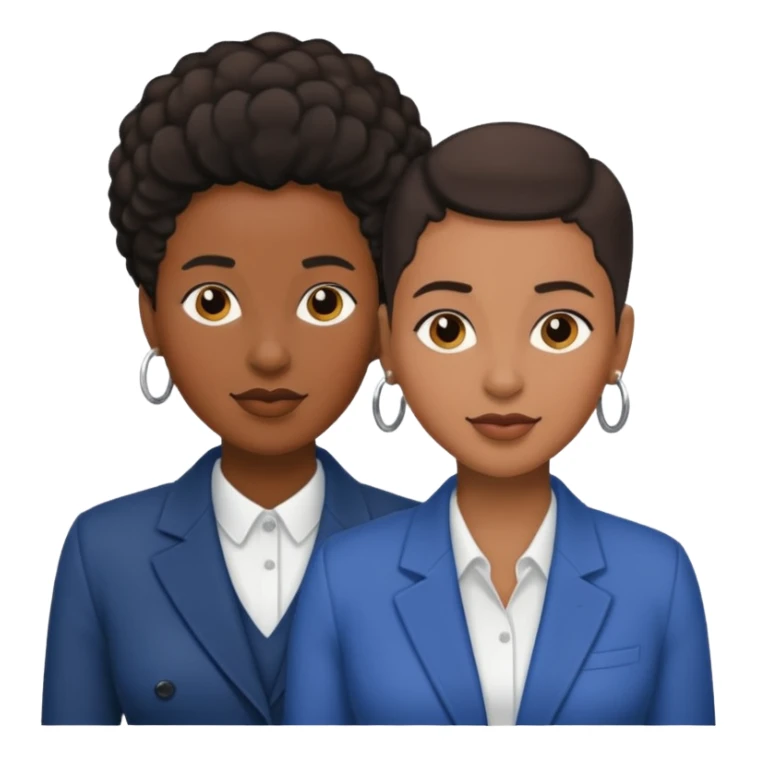 Black lesbian couple with one masculine and one feminine sticker