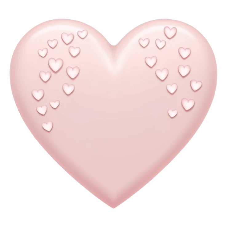 white heart emoji with subtle sakura petal texture sticker