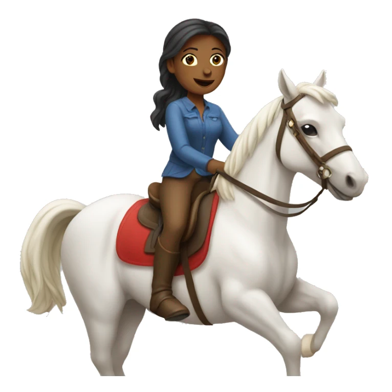 Woman riding a horse sticker