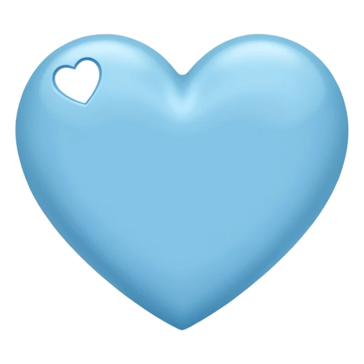baby blue heart sticker